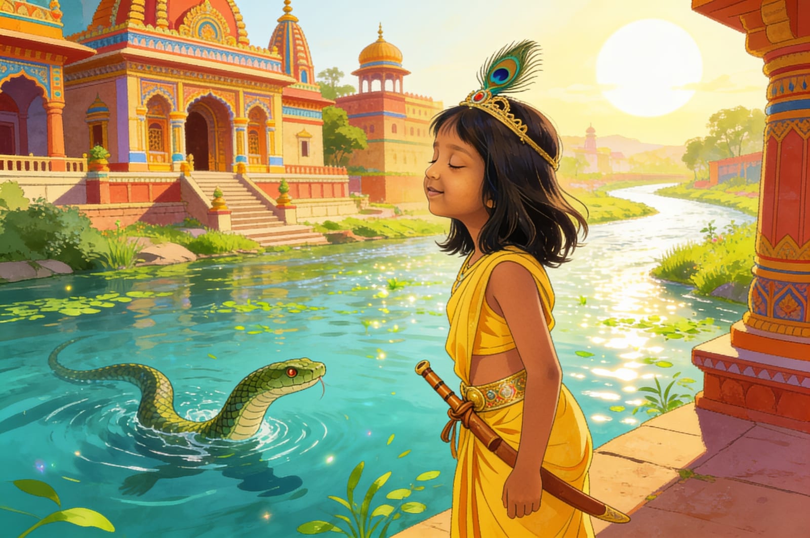 Aahana and the Dance of Kaliya — illustration for page 12