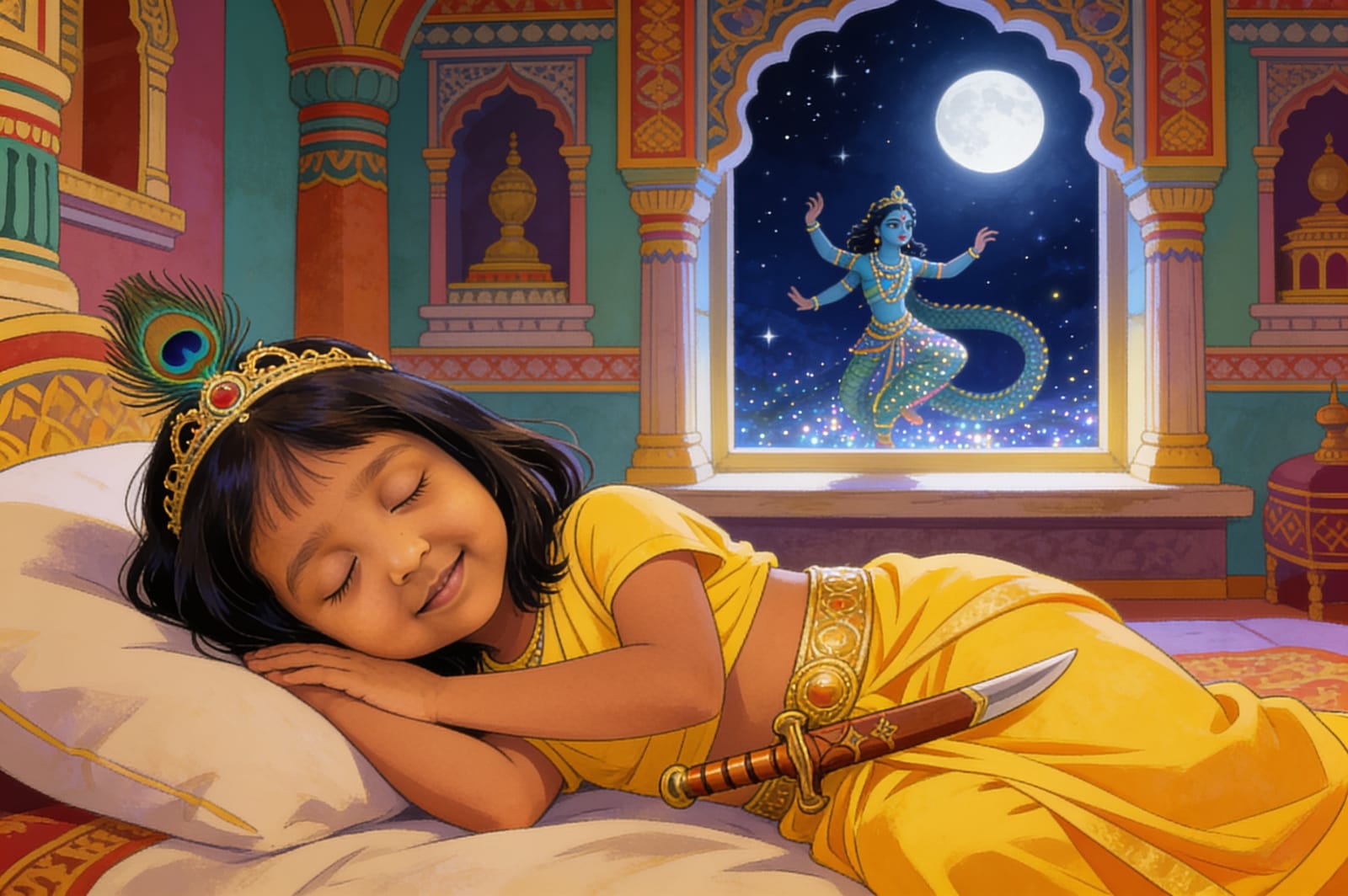 Aahana and the Dance of Kaliya — illustration for page 16