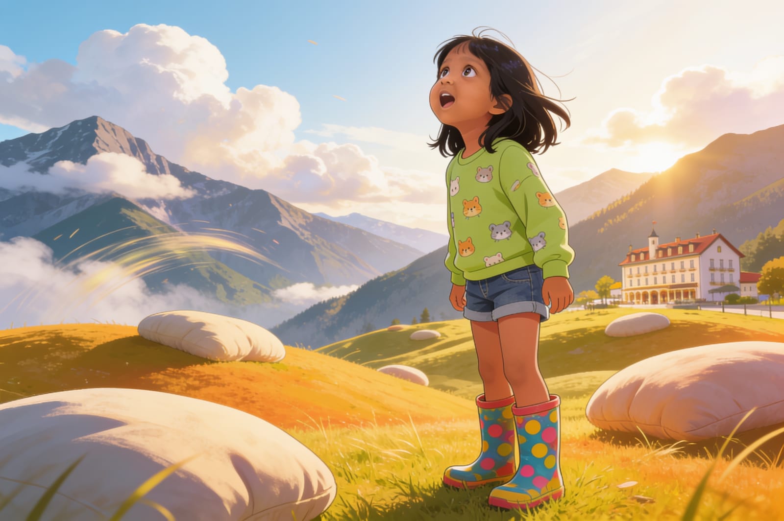 Aahana's Alpaca Adventure in Peru — illustration for page 2