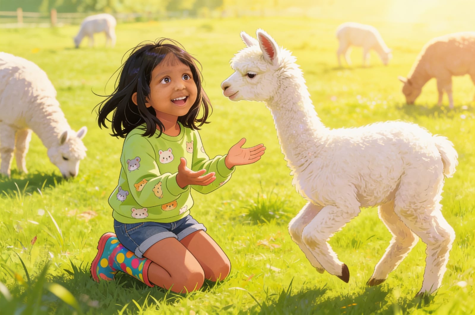 Aahana's Alpaca Adventure in Peru — illustration for page 4