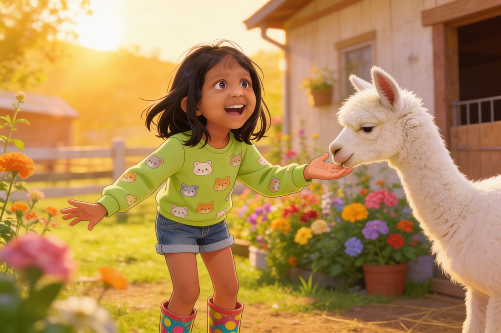 Aahana's Alpaca Adventure in Peru — illustration for page 5