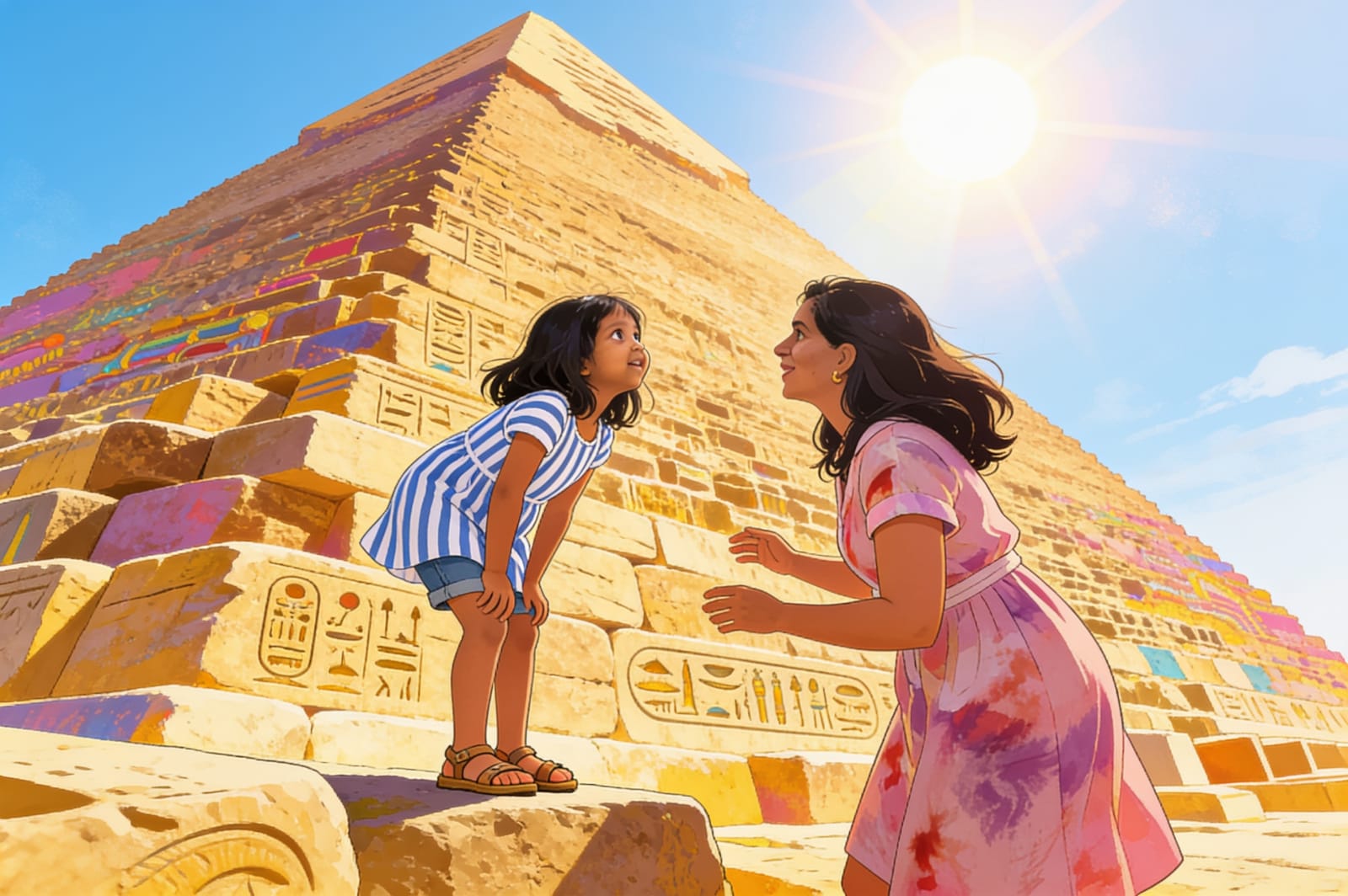 Aahana's Adventure with Mummies — illustration for page 4