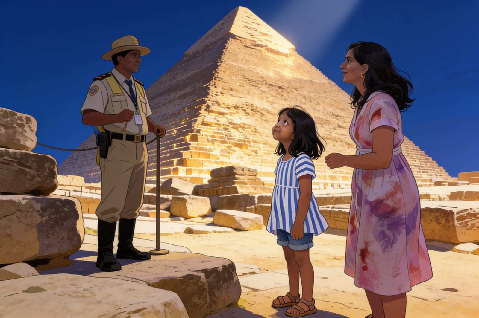 Aahana's Adventure with Mummies — illustration for page 5