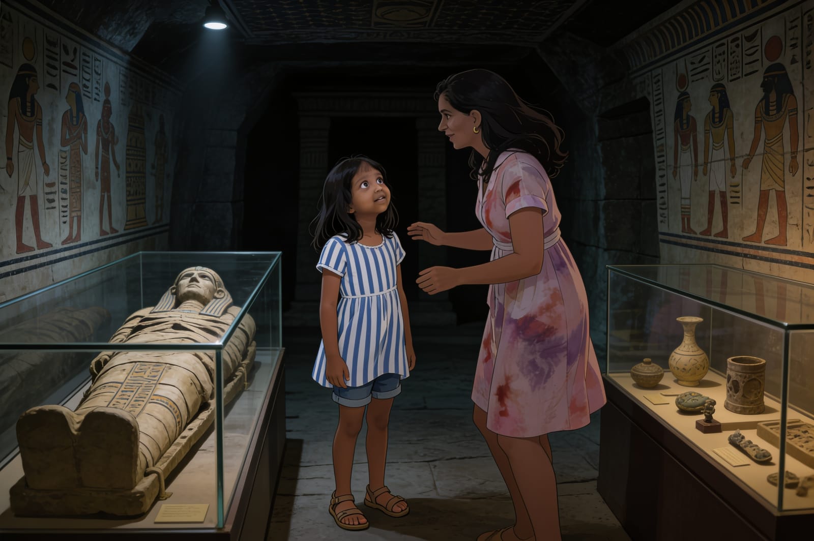 Aahana's Adventure with Mummies — illustration for page 6