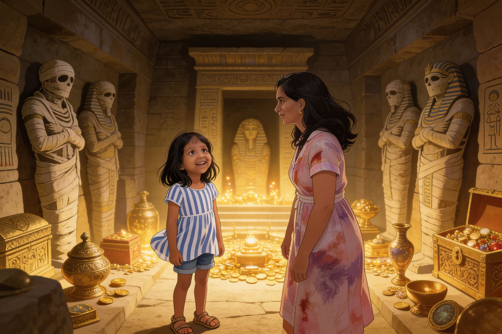 Aahana's Adventure with Mummies — illustration for page 11