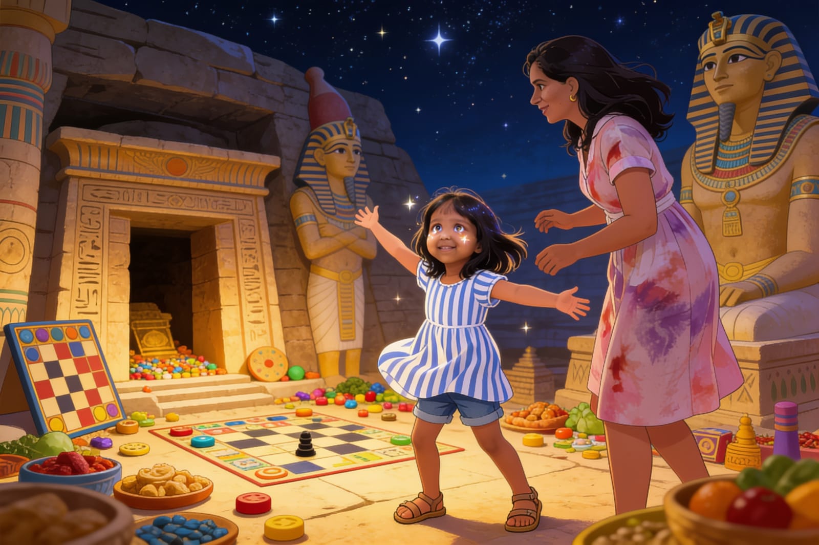 Aahana's Adventure with Mummies — illustration for page 12