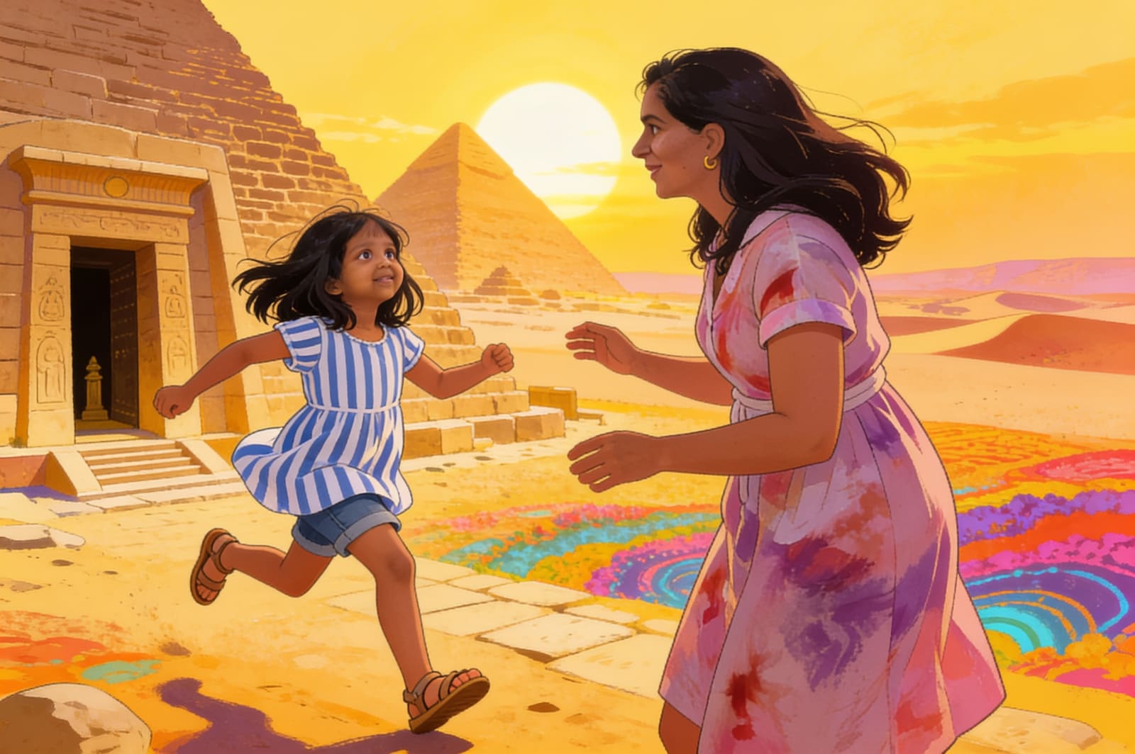 Aahana's Adventure with Mummies — illustration for page 15