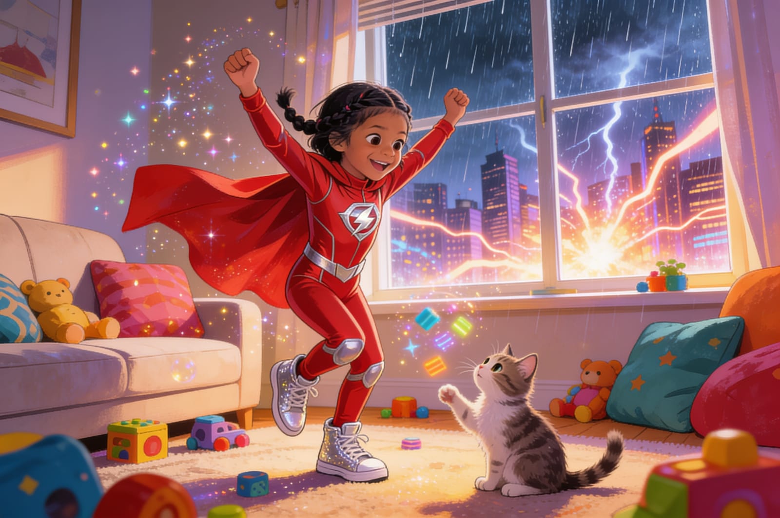 Pavika the Brave: Storm & the Cat — illustration for page 14