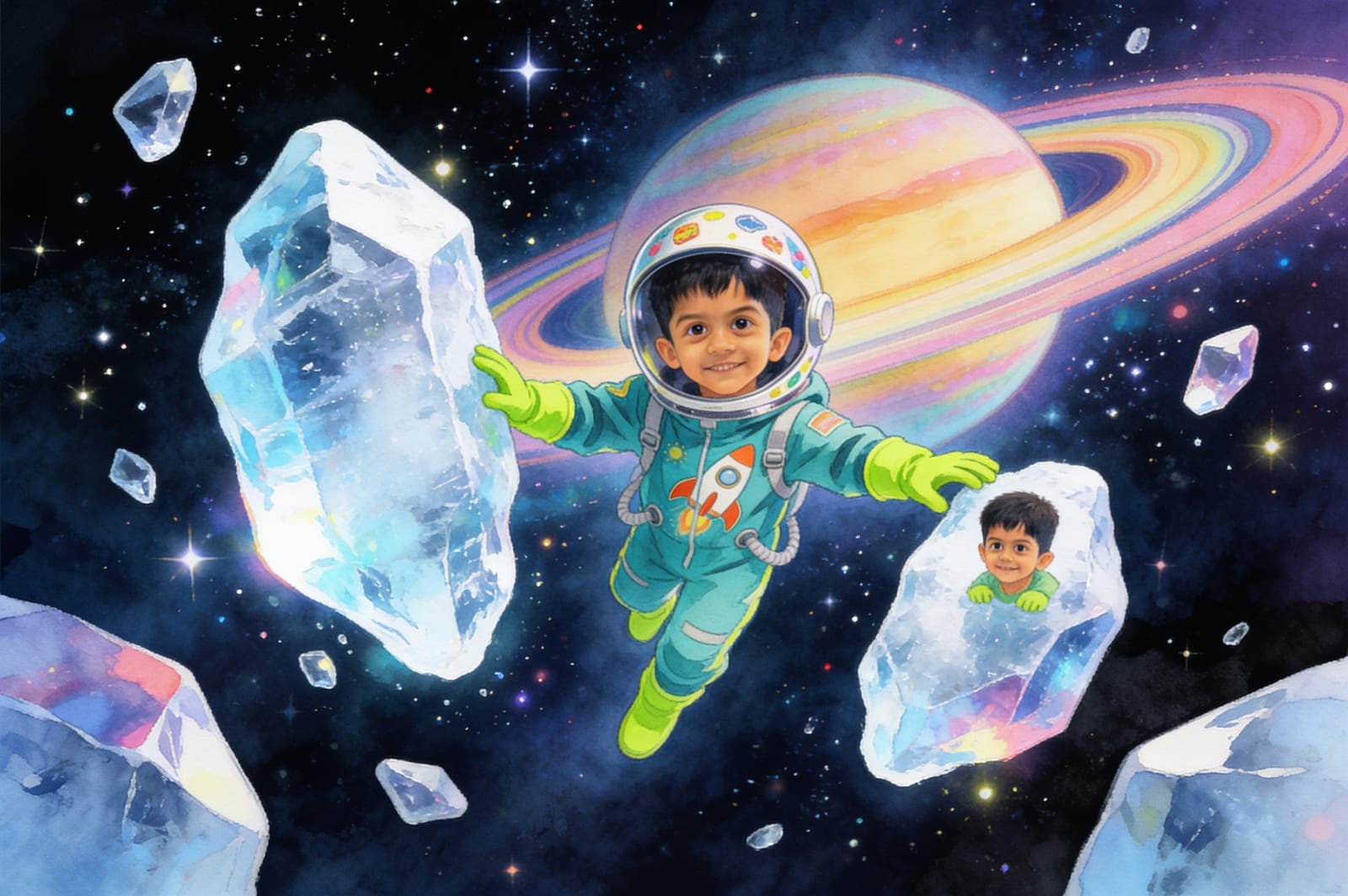 Saturn's Ice-Ring Band: Ivan’s Space Adventure — illustration for page 5