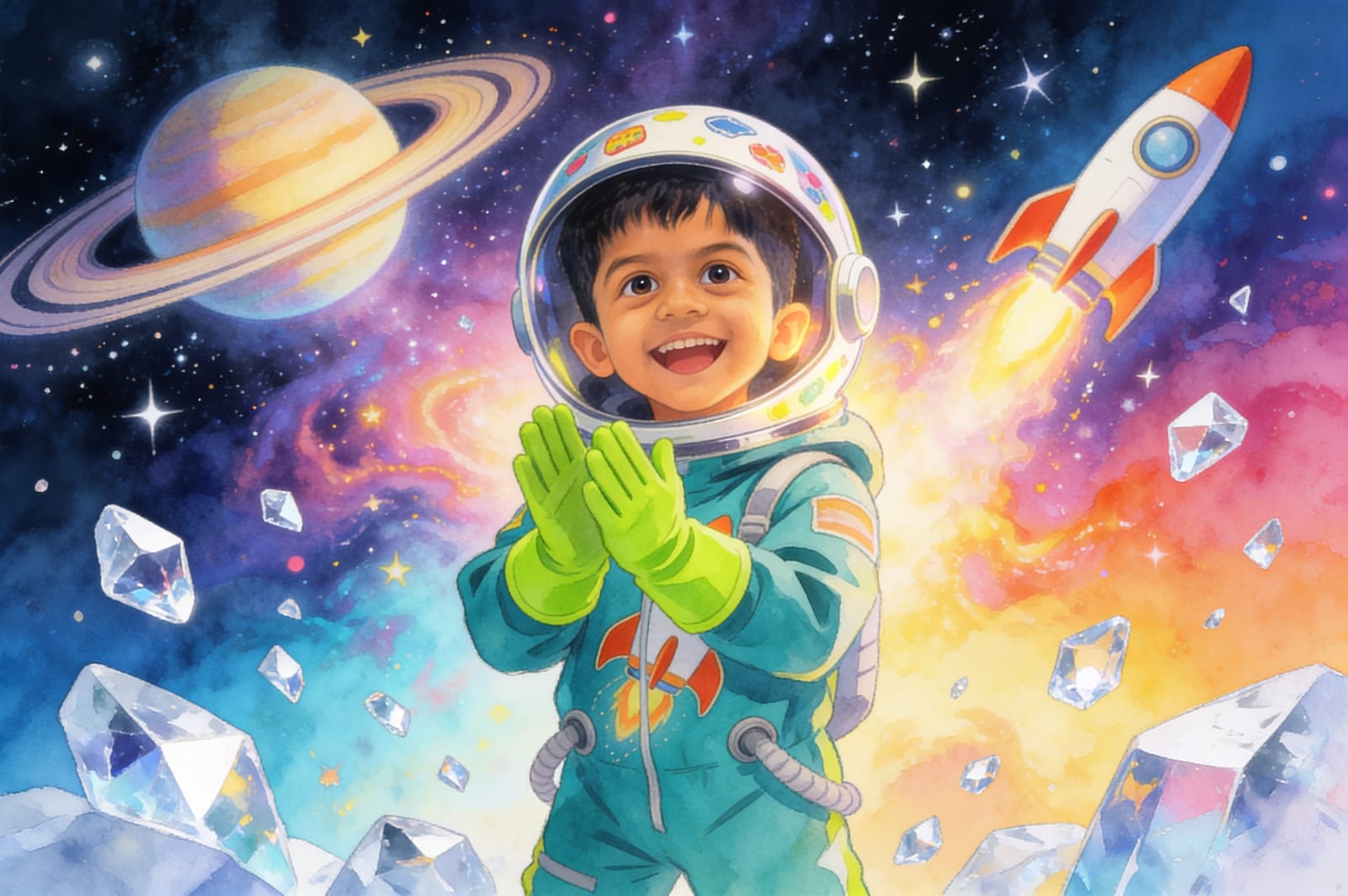 Saturn's Ice-Ring Band: Ivan’s Space Adventure — illustration for page 7