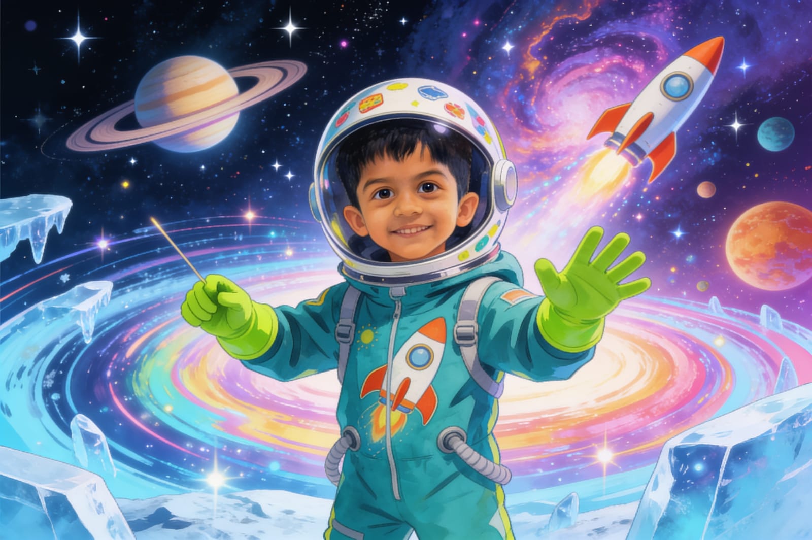 Saturn's Ice-Ring Band: Ivan’s Space Adventure — illustration for page 8