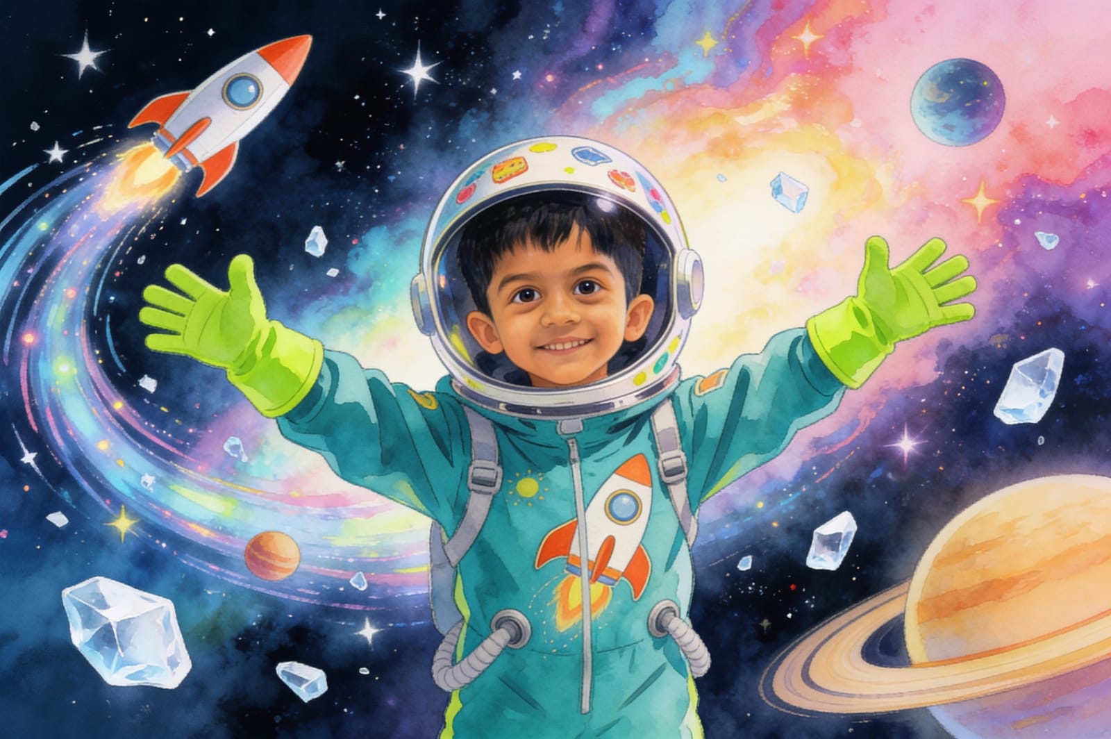 Saturn's Ice-Ring Band: Ivan’s Space Adventure — illustration for page 10