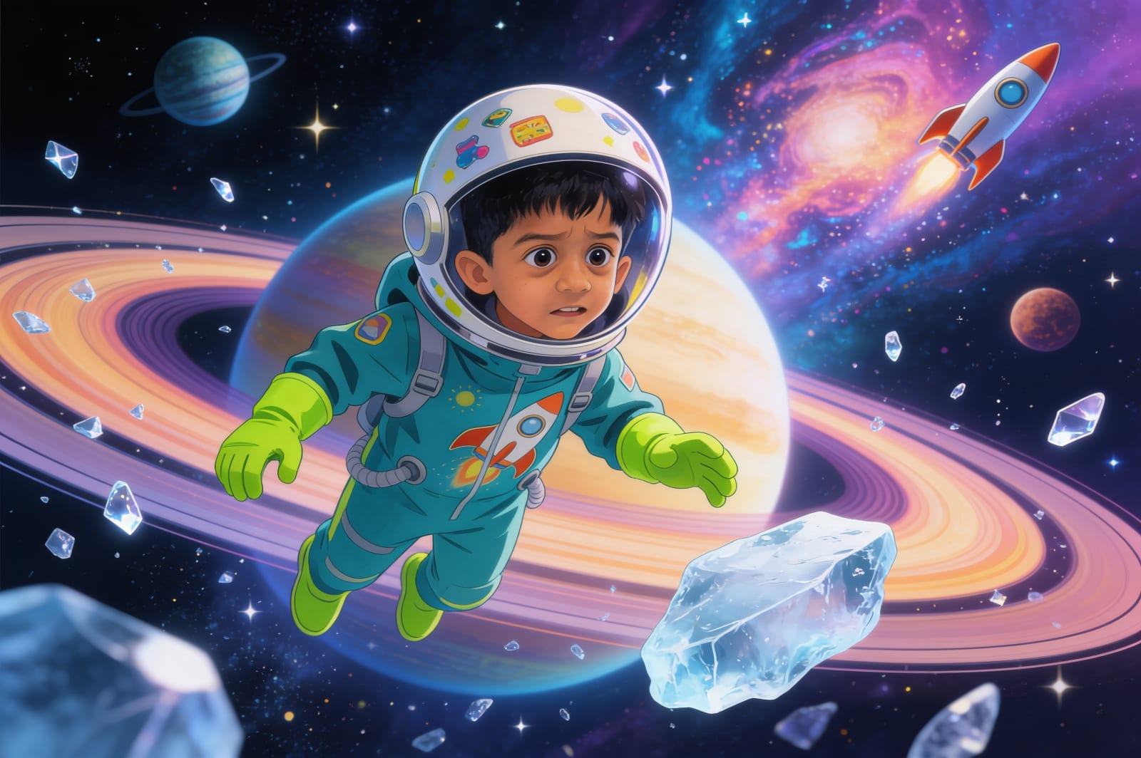 Saturn's Ice-Ring Band: Ivan’s Space Adventure — illustration for page 12
