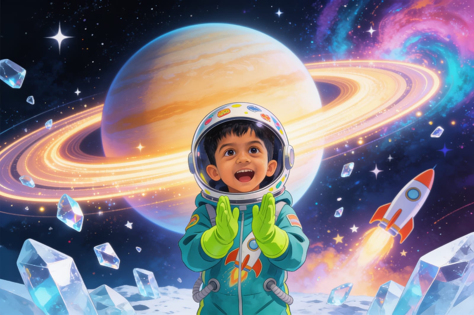 Saturn's Ice-Ring Band: Ivan’s Space Adventure — illustration for page 13