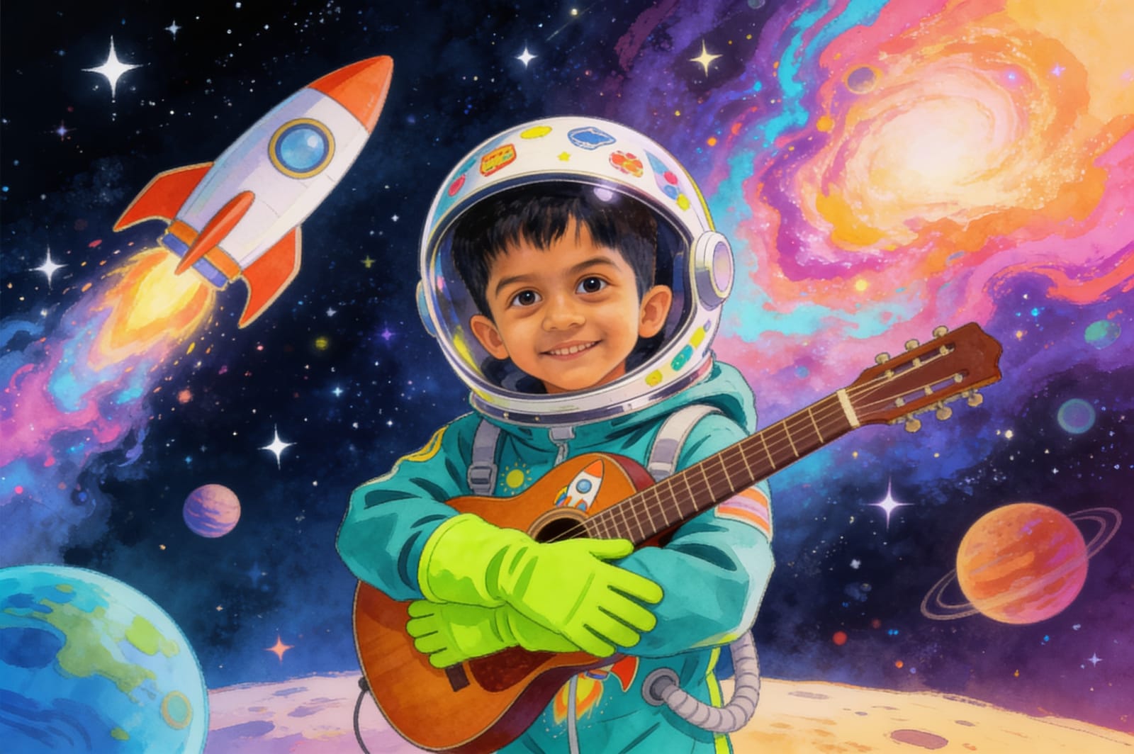 Saturn's Ice-Ring Band: Ivan’s Space Adventure — illustration for page 14