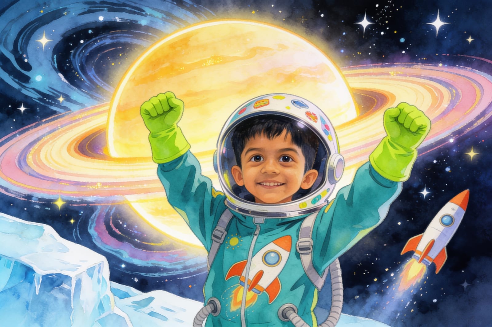 Saturn's Ice-Ring Band: Ivan’s Space Adventure — illustration for page 15