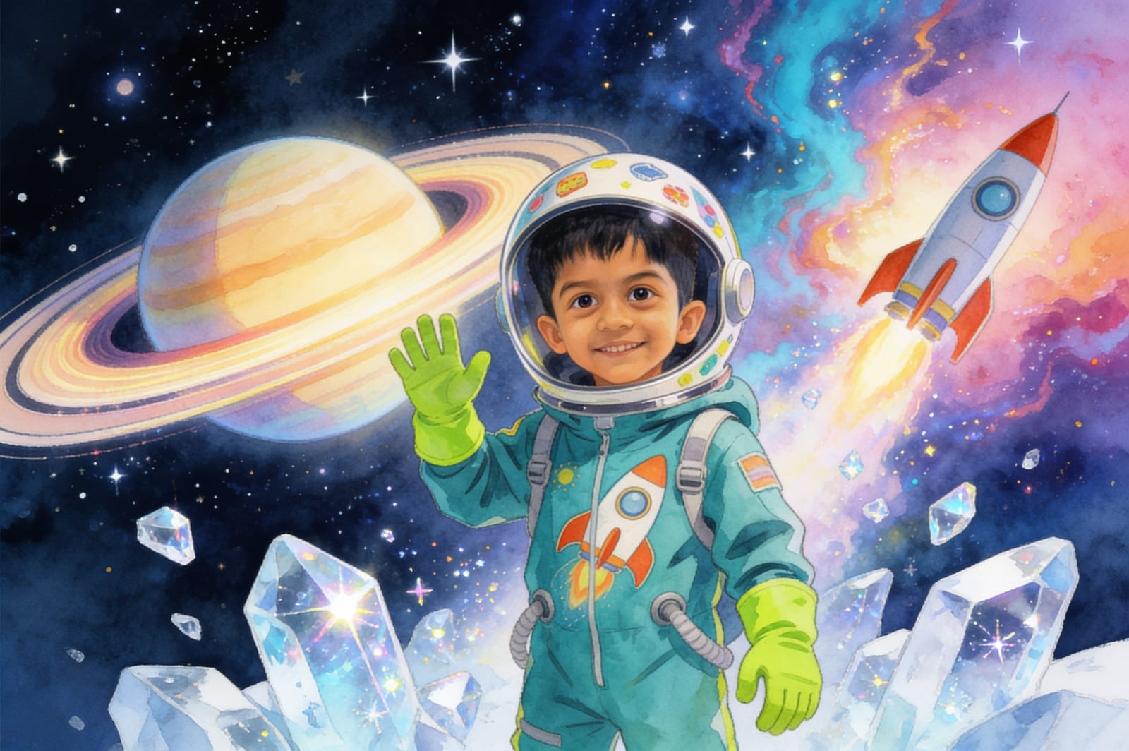 Saturn's Ice-Ring Band: Ivan’s Space Adventure — illustration for page 16