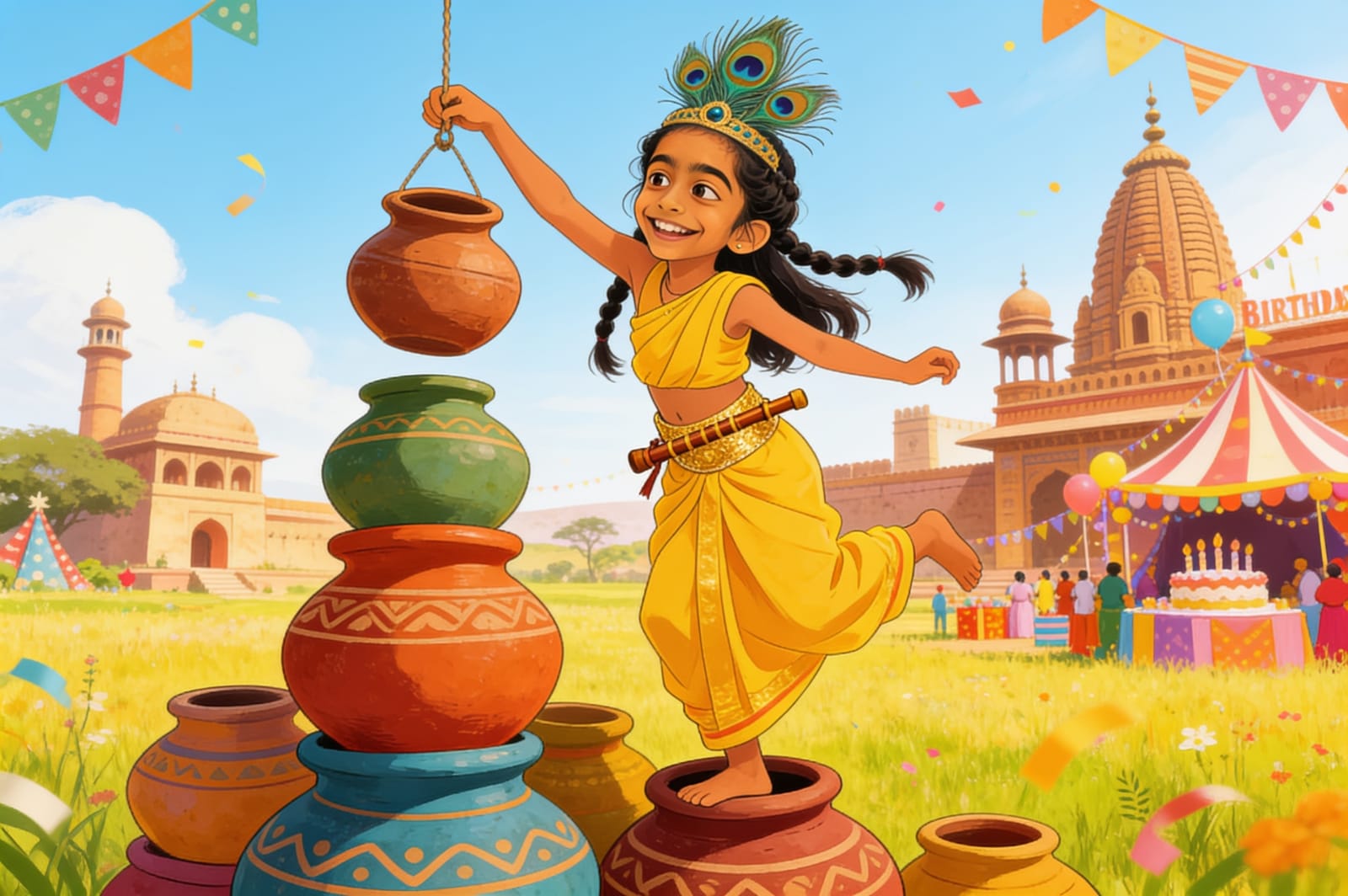 Amyra's Janmashtami Adventure — illustration for page 4