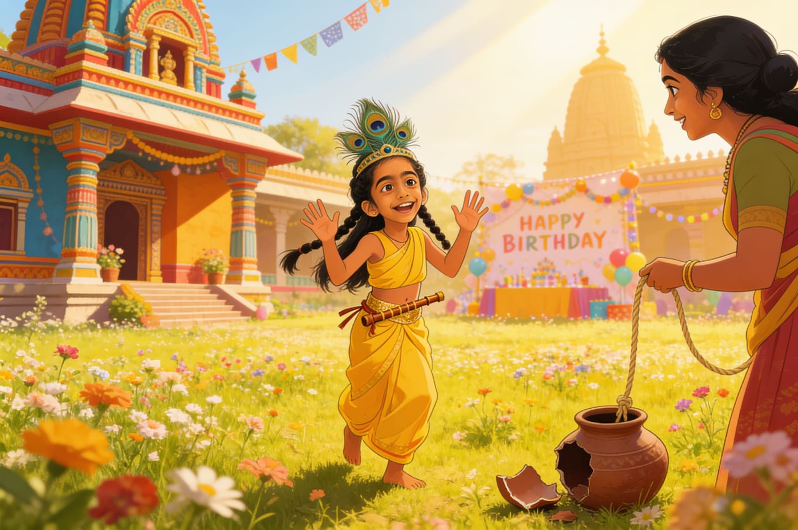 Amyra's Janmashtami Adventure — illustration for page 6