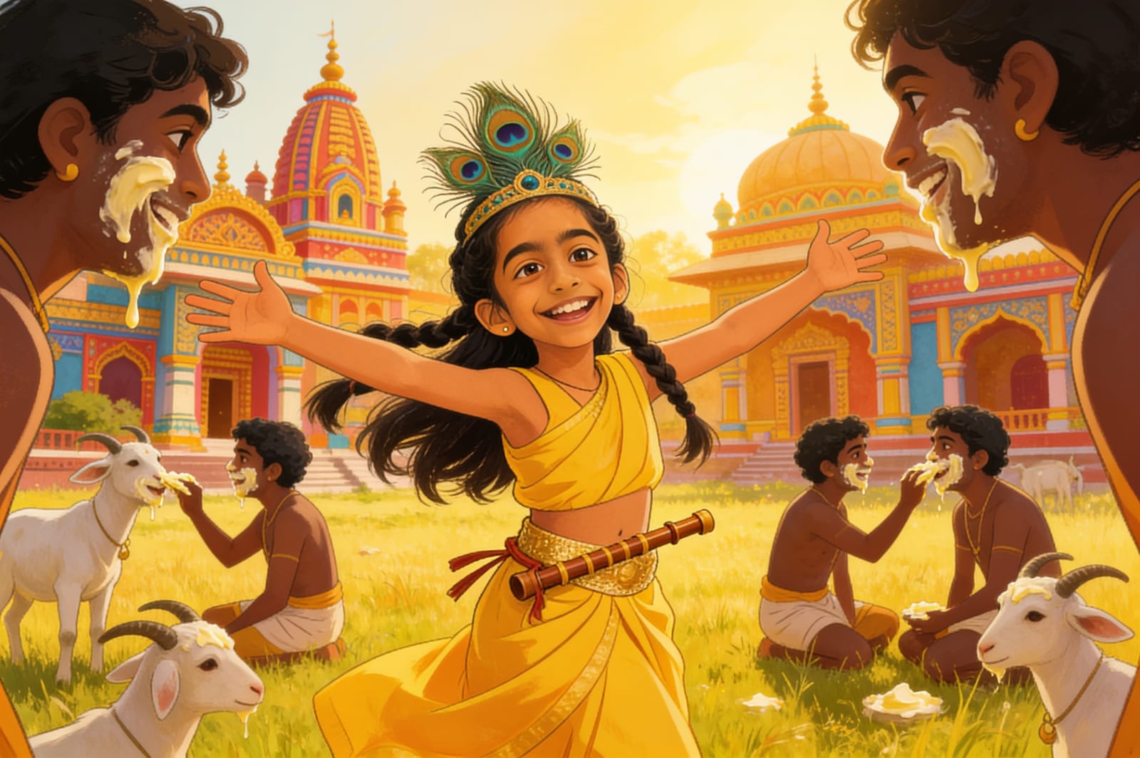 Amyra's Janmashtami Adventure — illustration for page 7