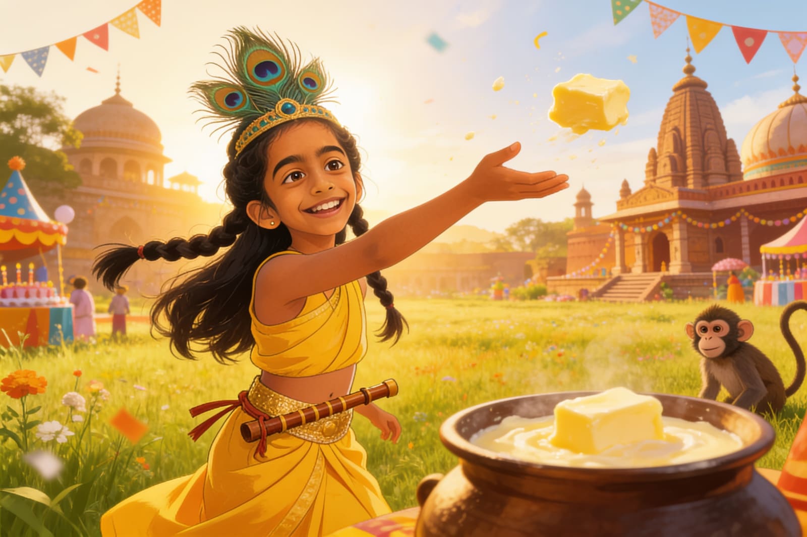 Amyra's Janmashtami Adventure — illustration for page 9