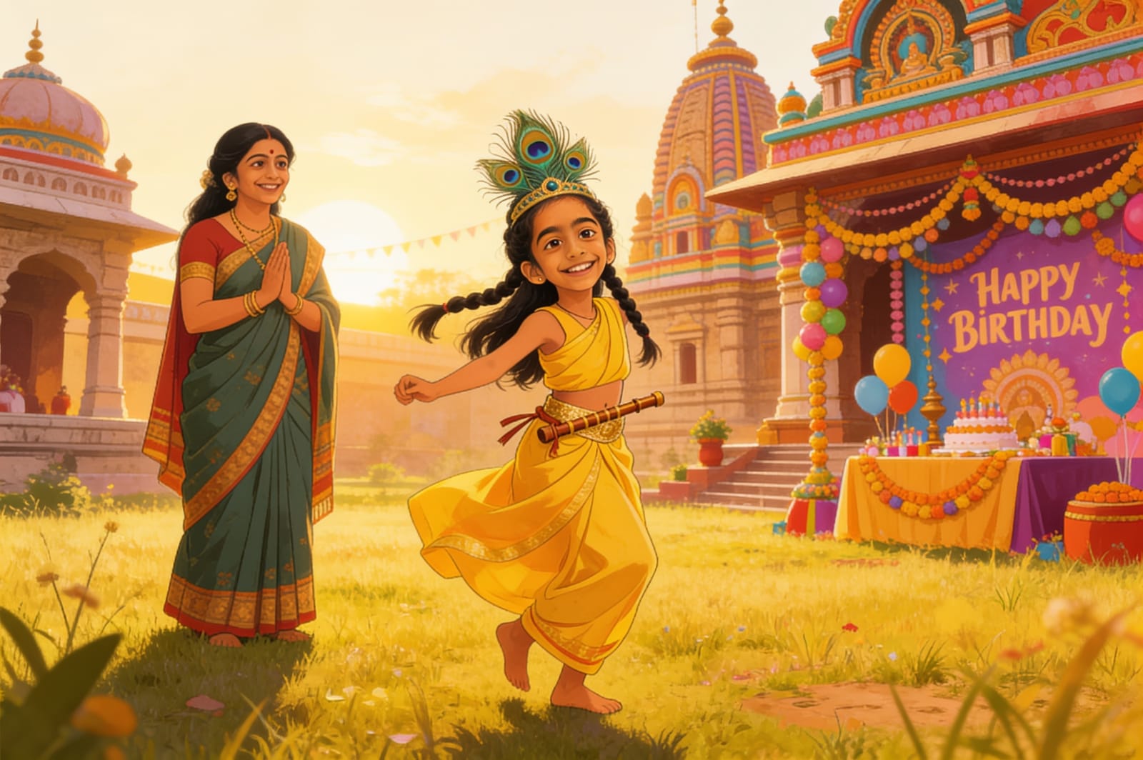 Amyra's Janmashtami Adventure — illustration for page 10