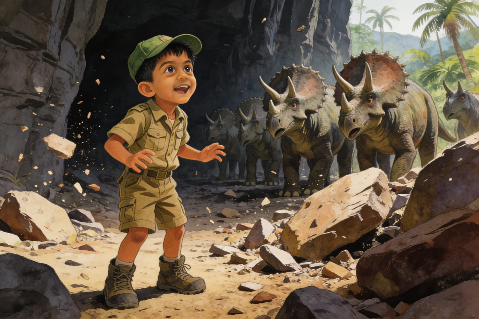 Ivan's Triceratops Adventure — illustration for page 5