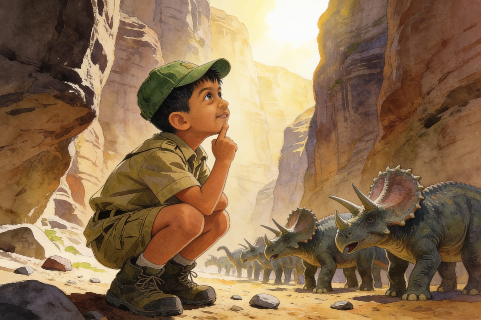 Ivan's Triceratops Adventure — illustration for page 6