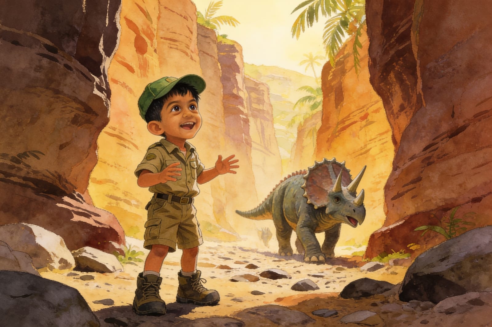 Ivan's Triceratops Adventure — illustration for page 8