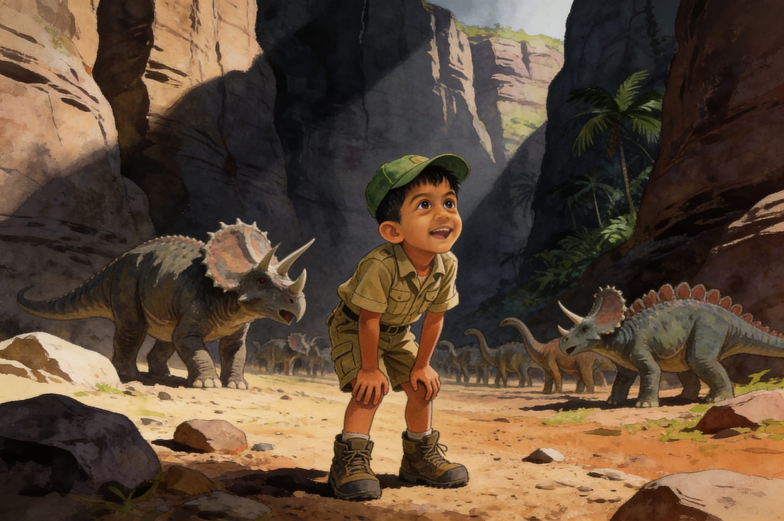 Ivan's Triceratops Adventure — illustration for page 10