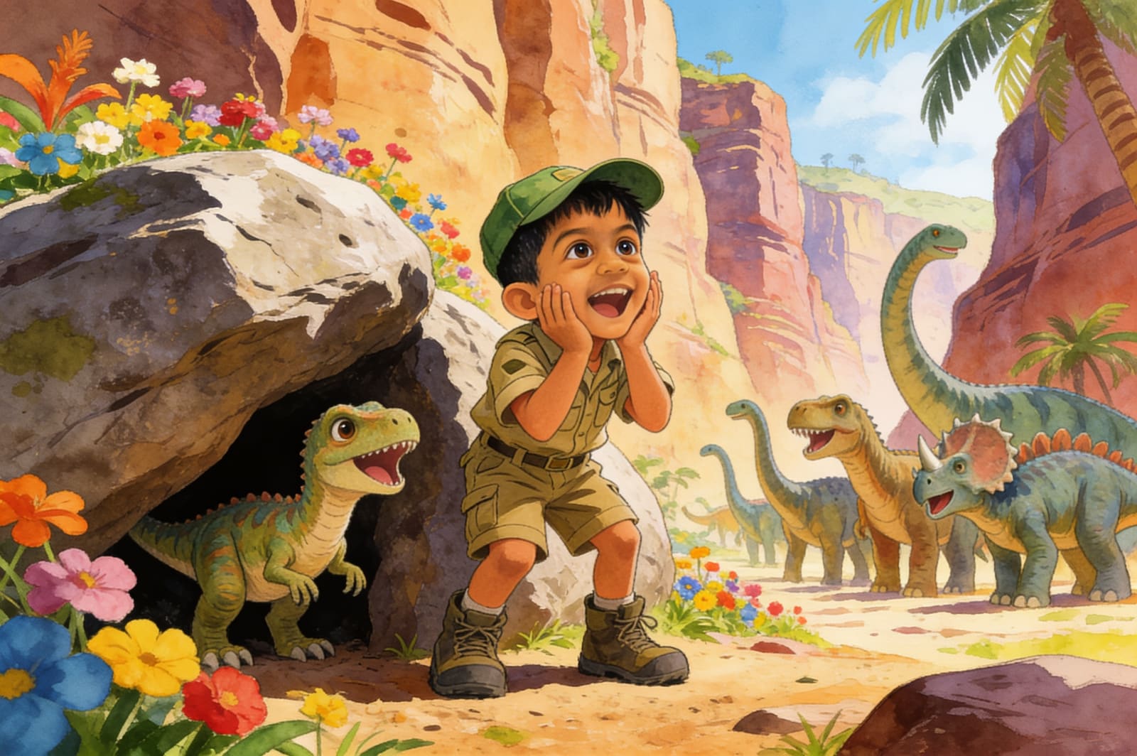Ivan's Triceratops Adventure — illustration for page 11