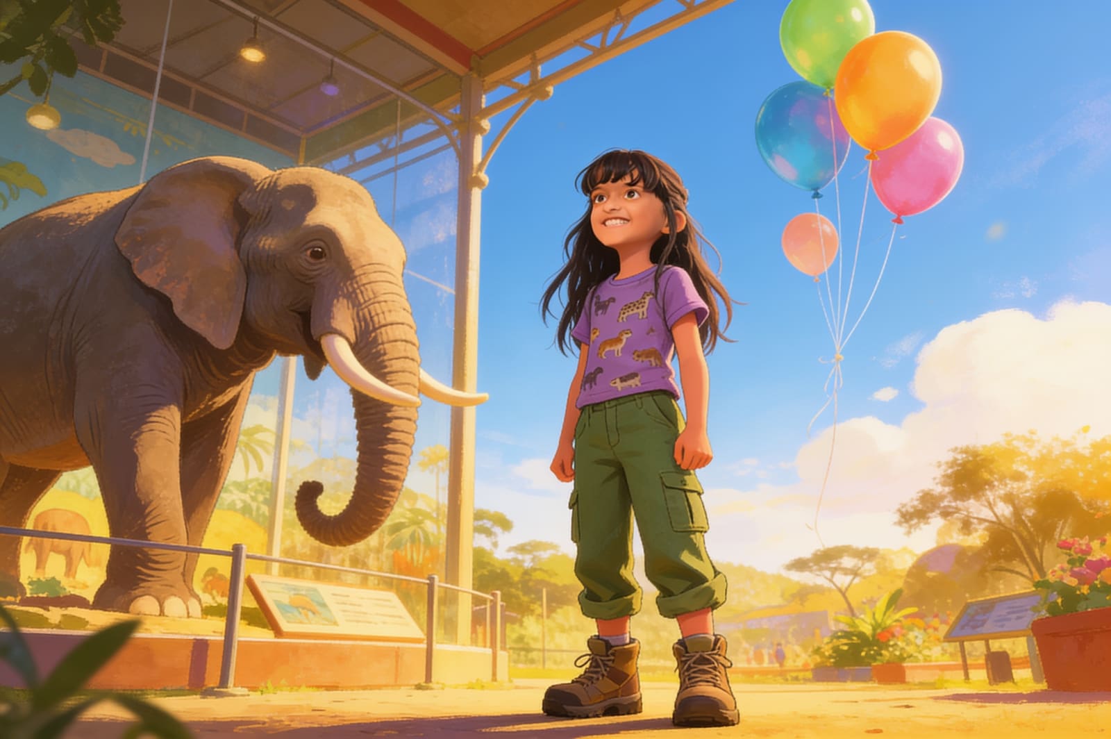 Aira's Great Zoo Adventure — illustration for page 8
