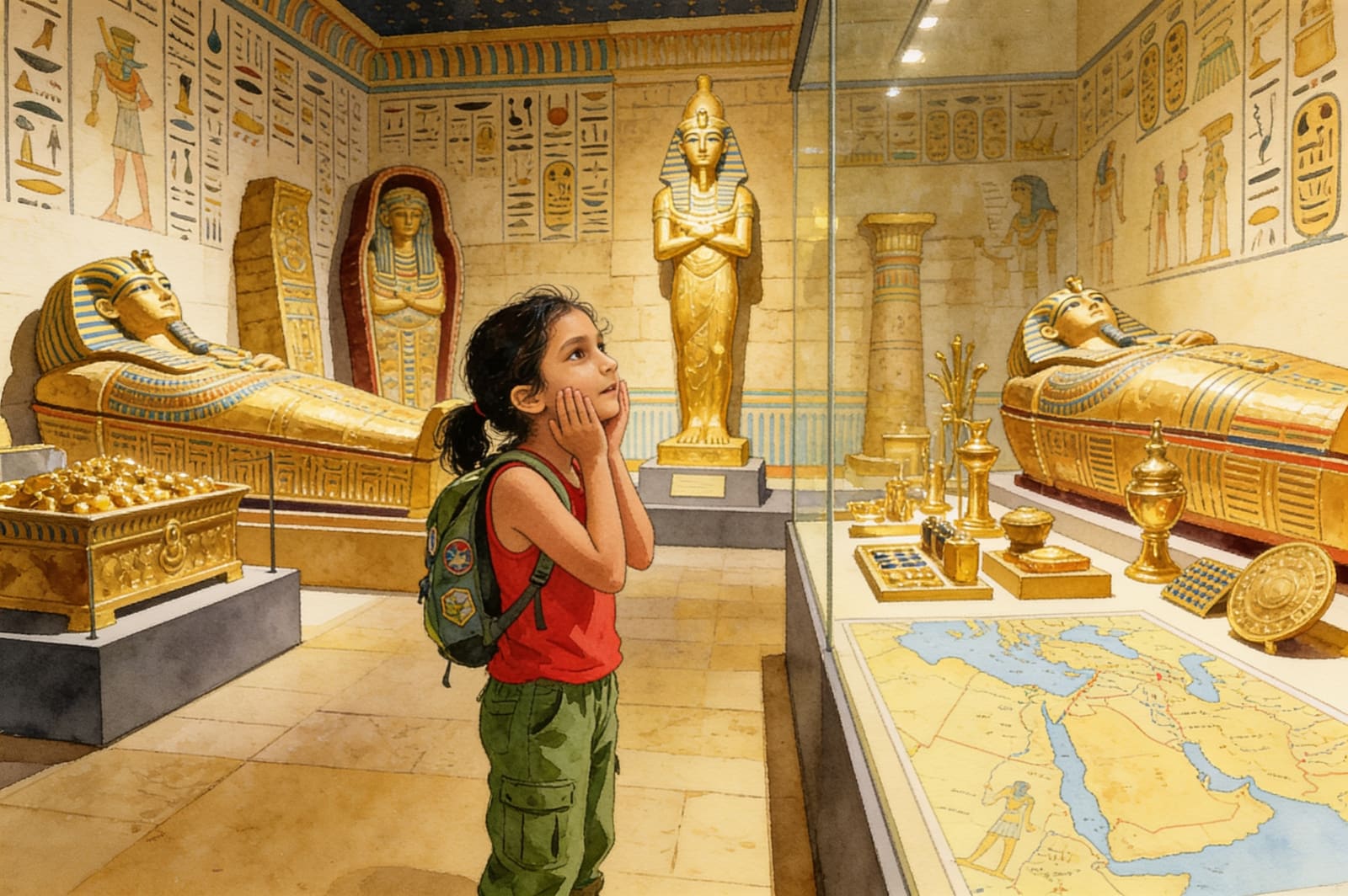 Shanti's Museum Adventure — illustration for page 3