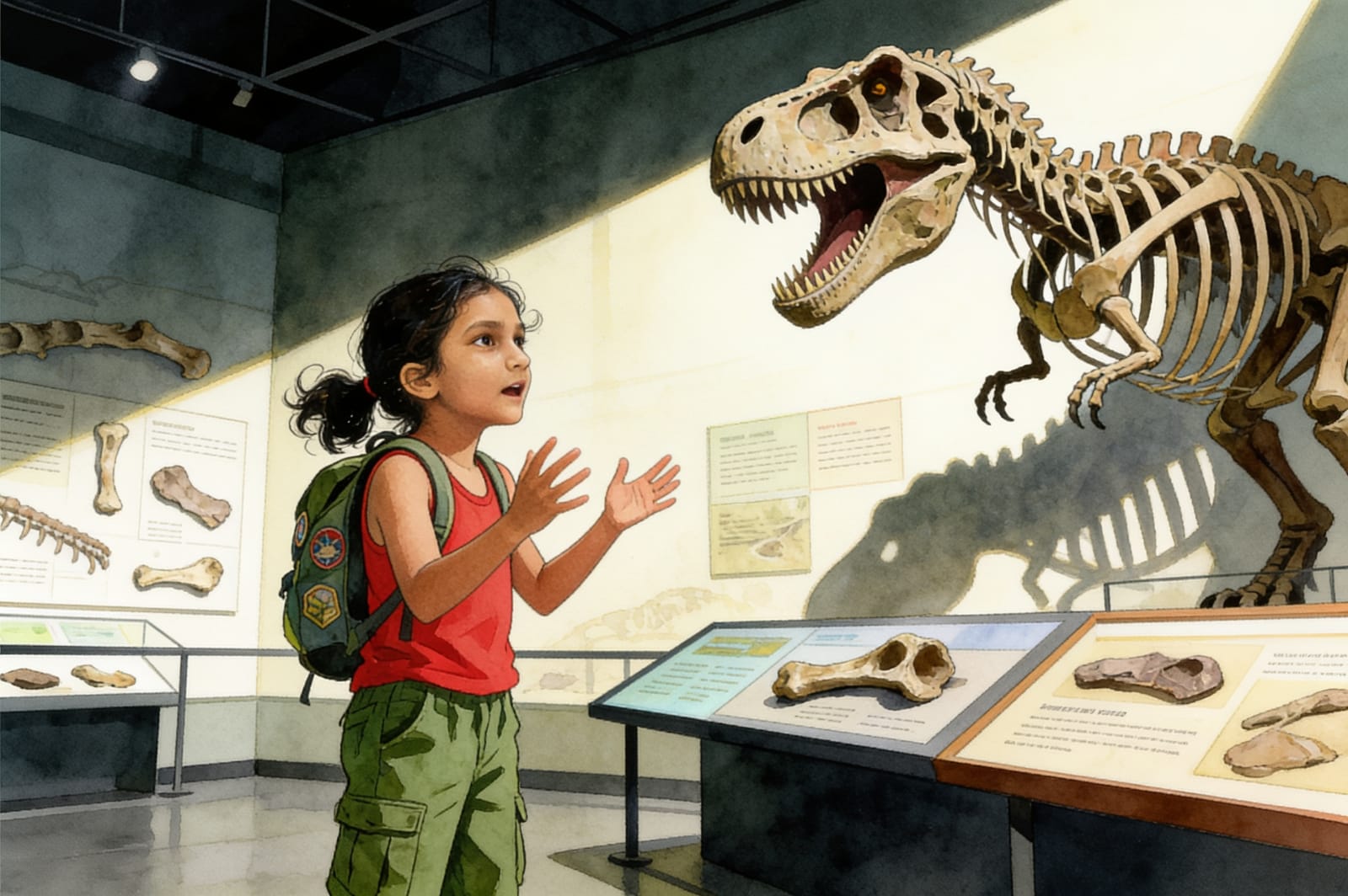 Shanti's Museum Adventure — illustration for page 7