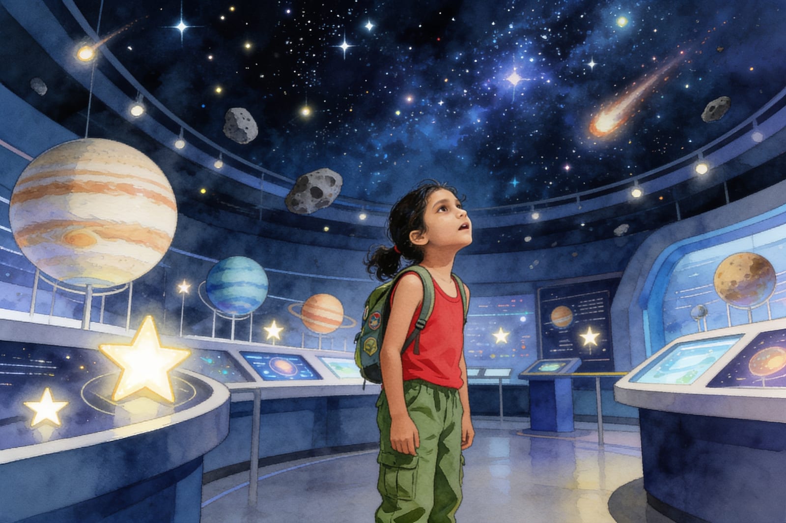 Shanti's Museum Adventure — illustration for page 8