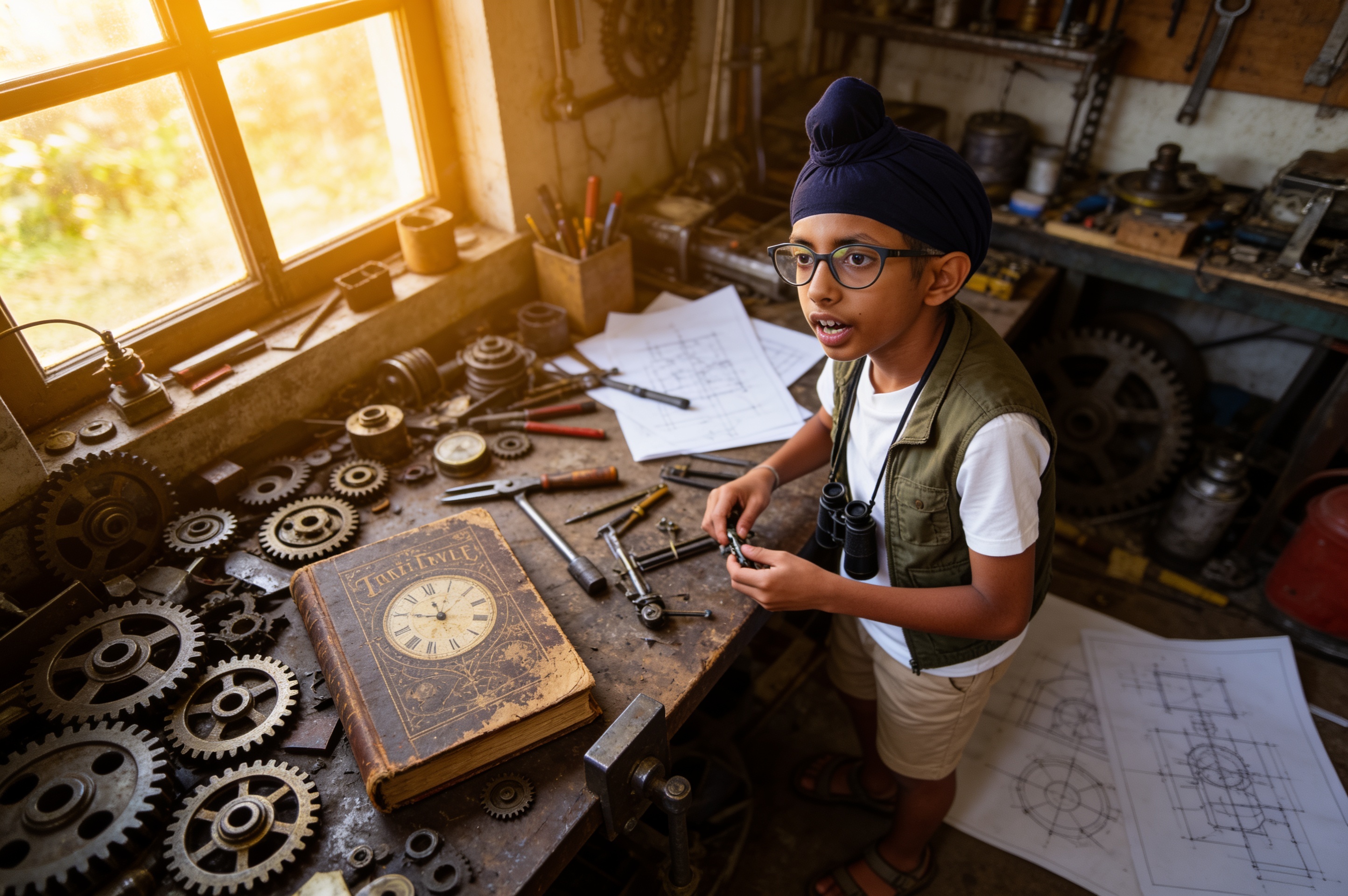 Rajveer's Time-Travel Adventure — illustration for page 1