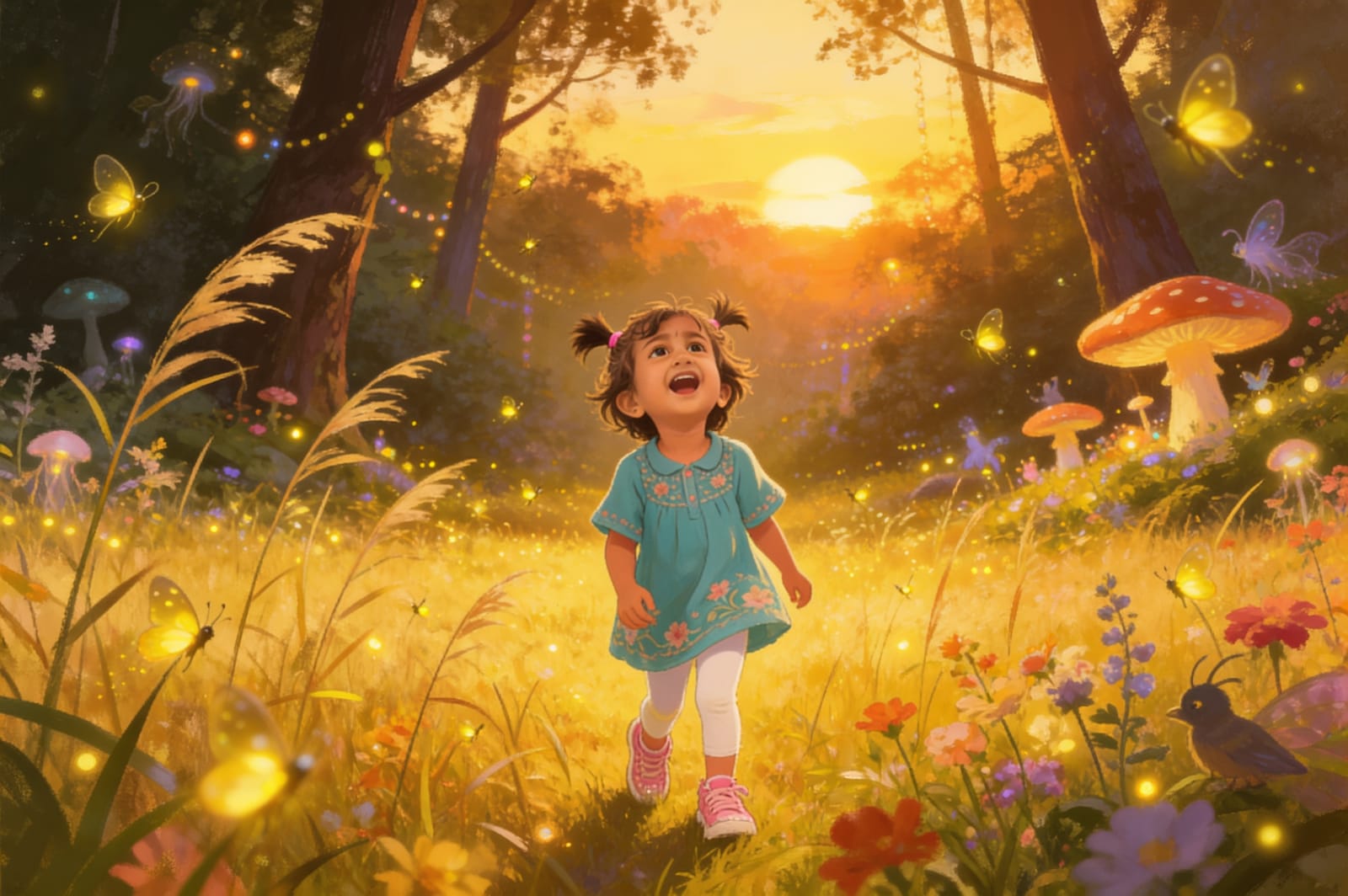 Firefly Bedtime: A Story for Sia — illustration for page 1