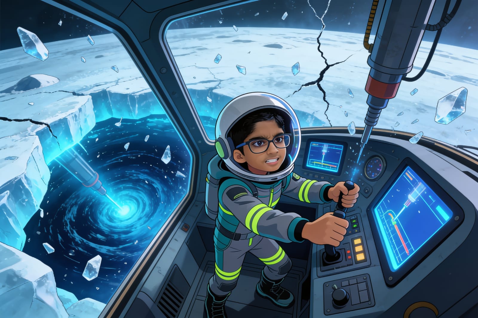 Aagaz and the Distress Call from Europa — illustration for page 5