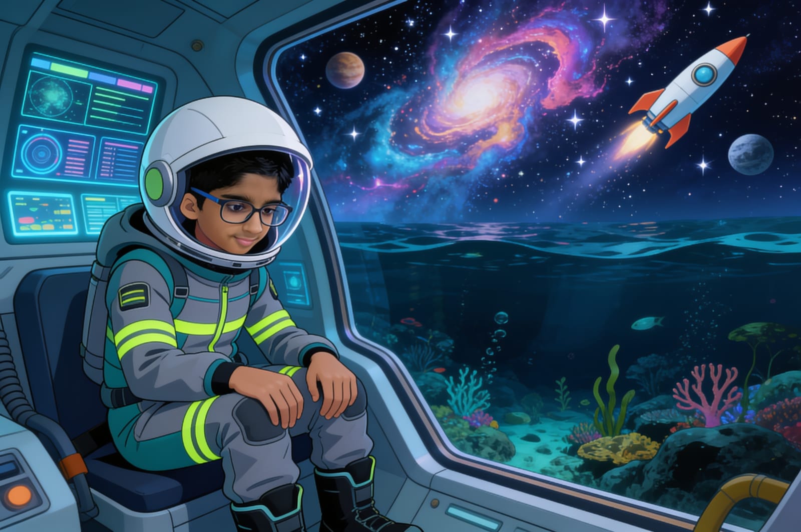 Aagaz and the Distress Call from Europa — illustration for page 10