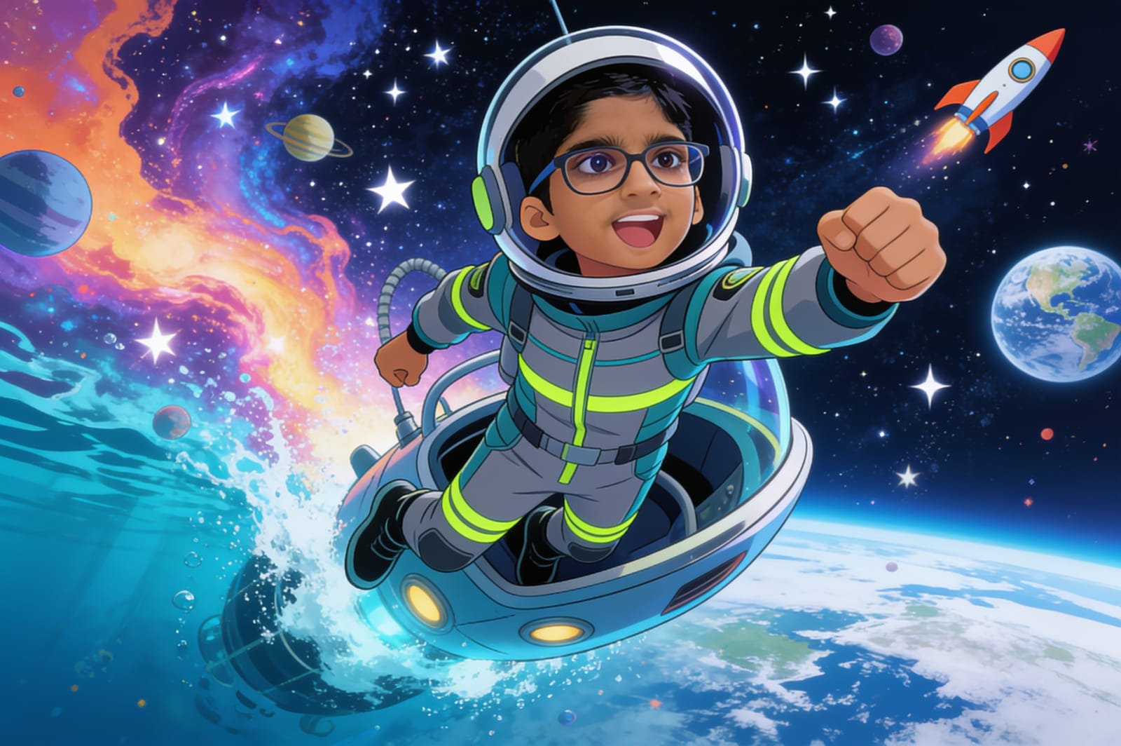 Aagaz and the Distress Call from Europa — illustration for page 13