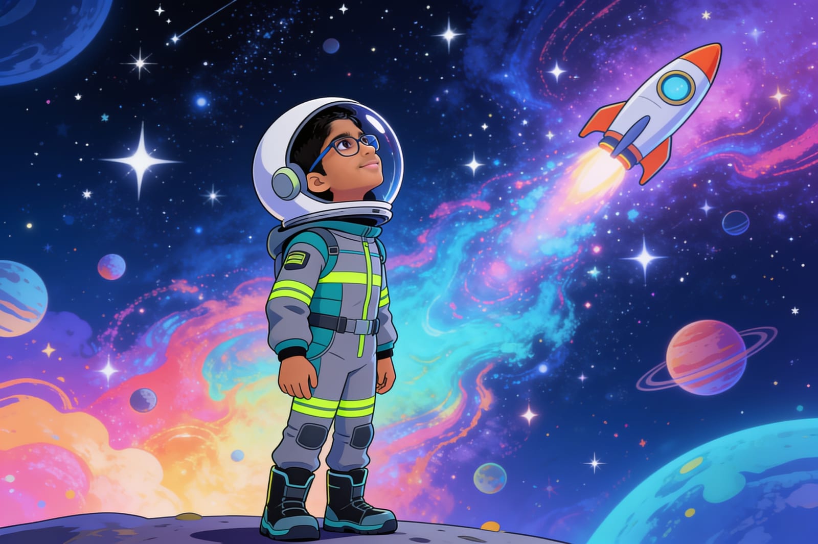 Aagaz and the Distress Call from Europa — illustration for page 16
