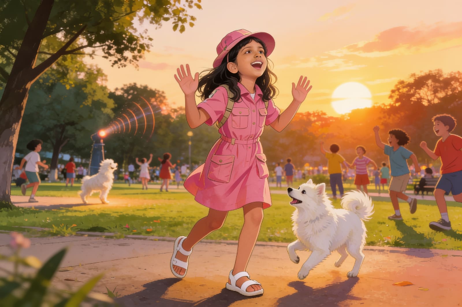 Shreya's Exciting Day Out with Tommy — illustration for page 14