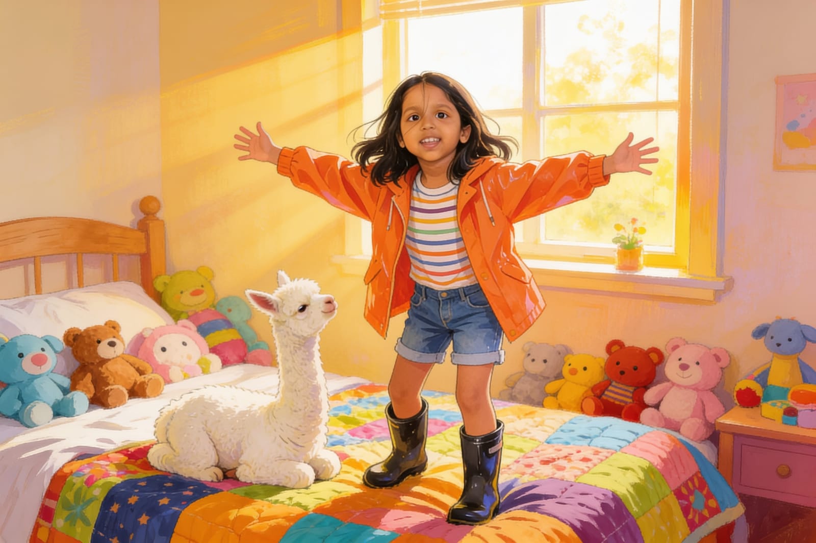 Aahana's Adventure with Alpac — illustration for page 1