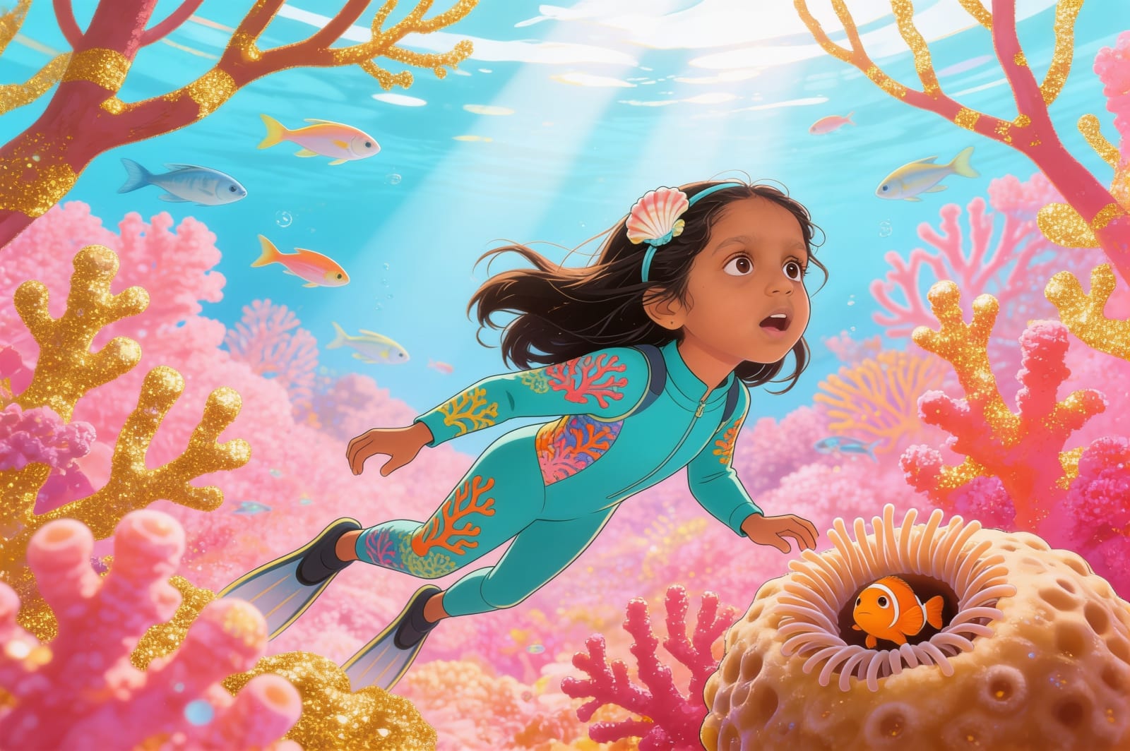Aahana's Deep Sea Party — illustration for page 3
