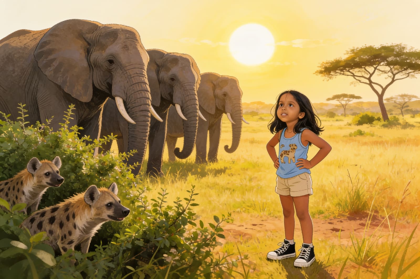 Aahana's Elephant Parade — illustration for page 5