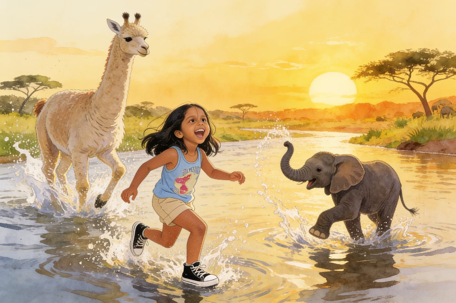 Aahana's Elephant Parade — illustration for page 9