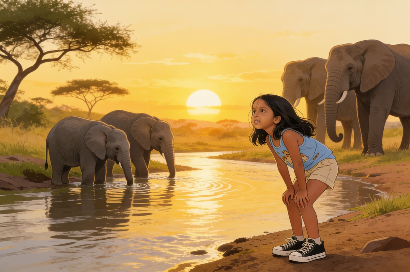 Aahana's Elephant Parade — illustration for page 11