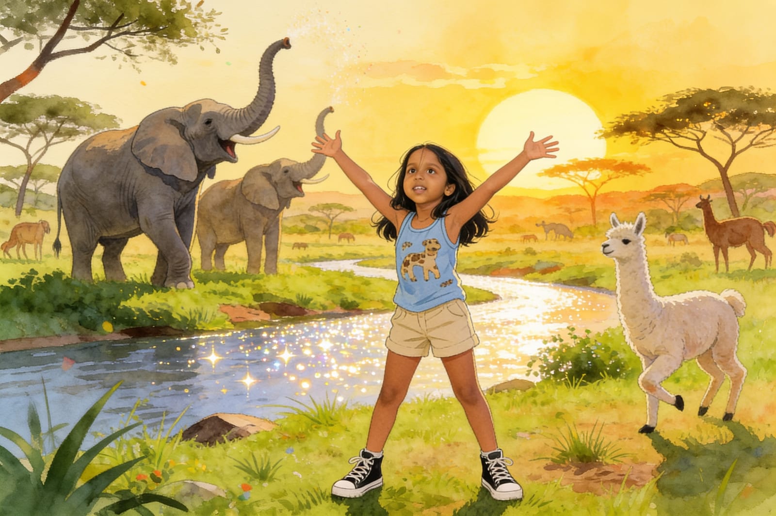 Aahana's Elephant Parade — illustration for page 13
