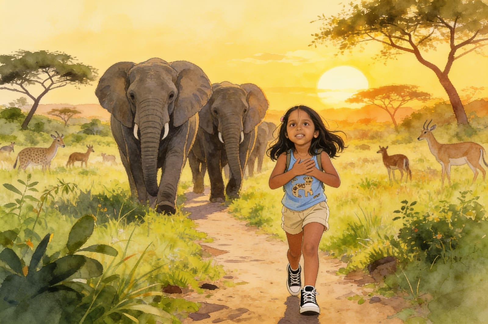 Aahana's Elephant Parade — illustration for page 15