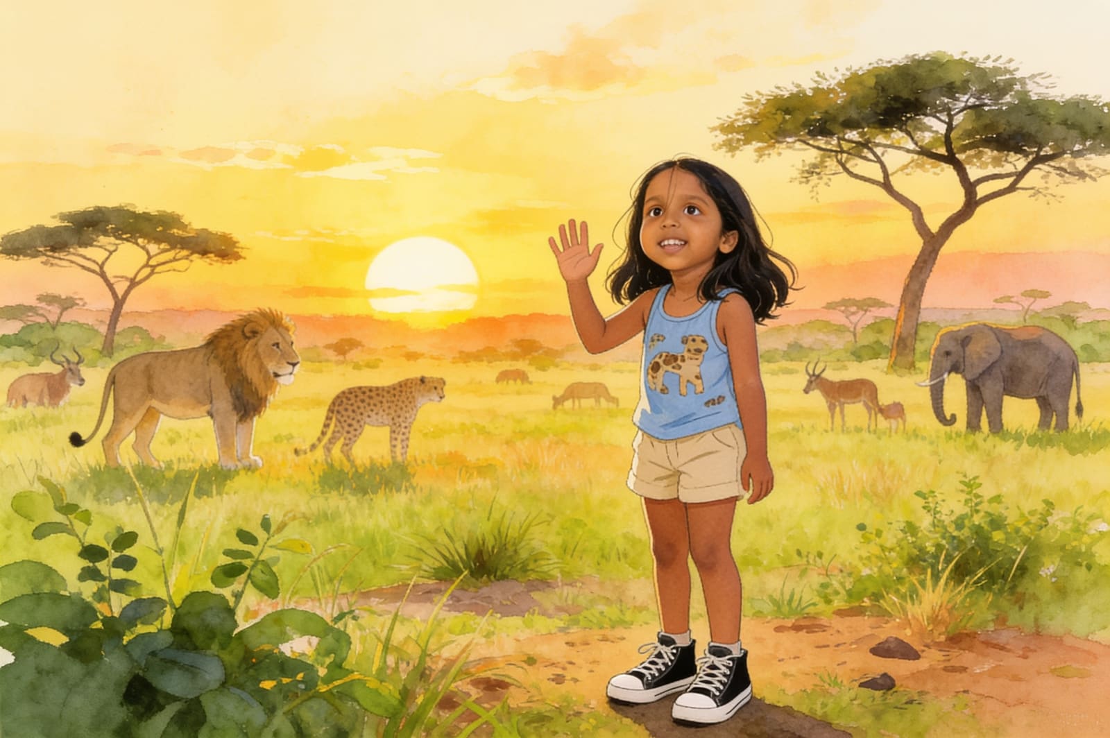 Aahana's Elephant Parade — illustration for page 16